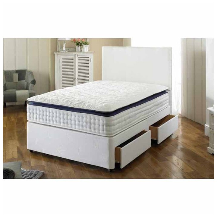 Havanna Divan Bed with Super-Comfy 2000 Pillow Top Orthopaedic Mattress
