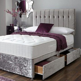 Portland Divan Bed with 1000 Pocket Springs Deep Mattress FREE Headboard
