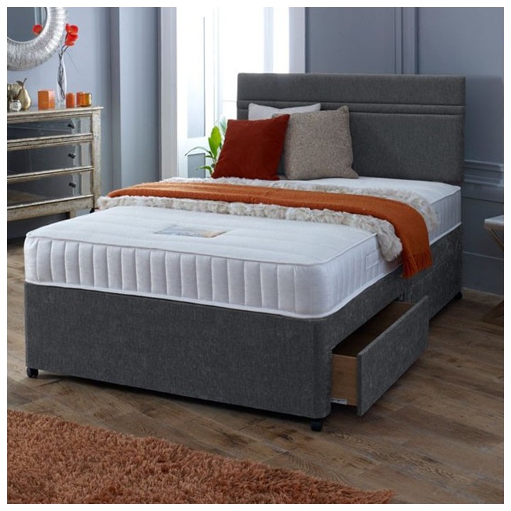 Amelia Divan Bed with Open Coil Memory Foam Mattress FREE HEADBOARD