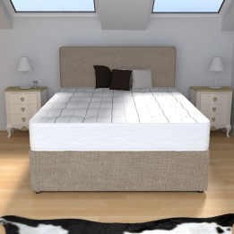 Venus Mattress with Matching Chenille Platform Top Divan Base - Free Headboard