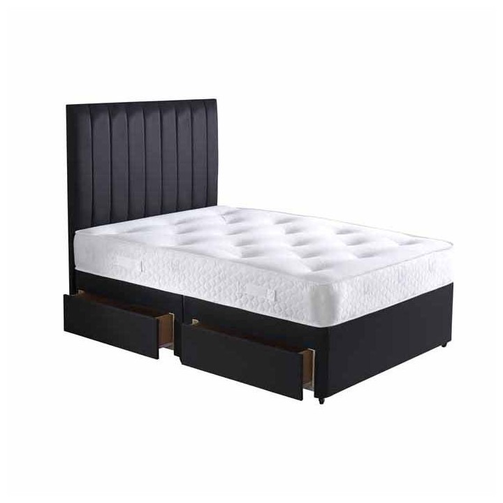 Diamond Luxury Divan Bed Set with Memory Foam Mattress