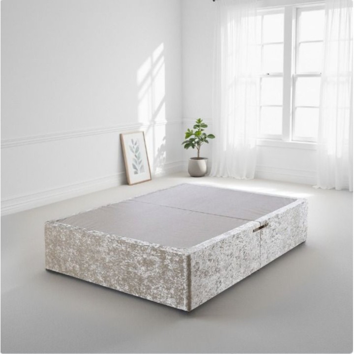 Hf4you Crushed Velvet Divan Base With Headboard