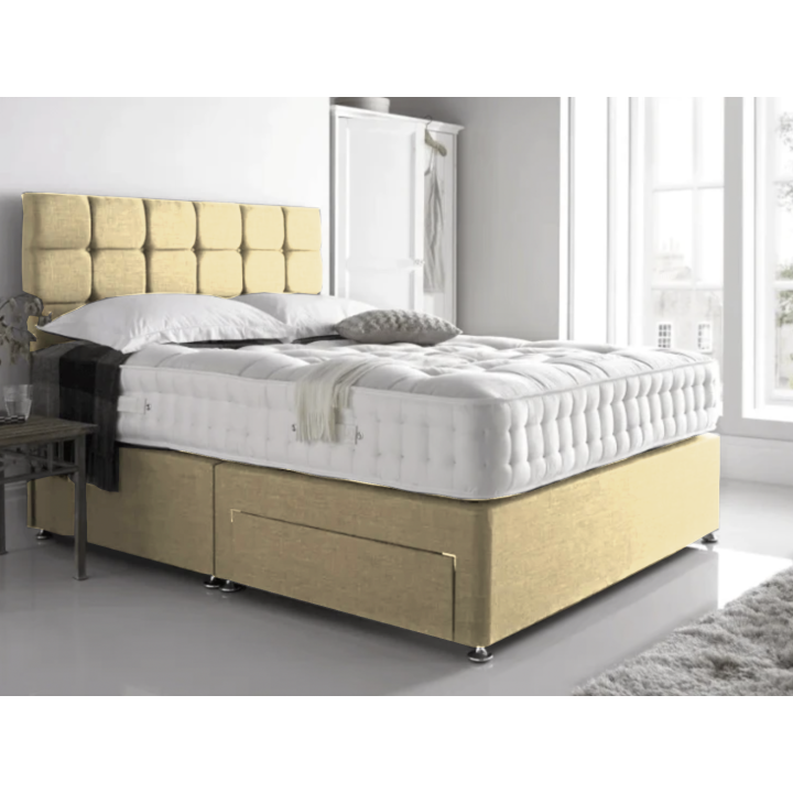 Suede Memory Sprung or Ortho Divan Bed Set