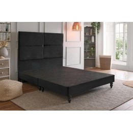 Sierra Plush Velvet Floating Divan Base and Headboard