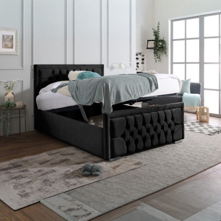 Mauritius Bedframe with Optional Mattress and Storage