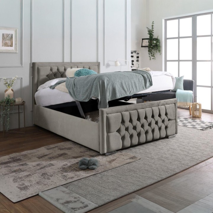 Mauritius Bedframe with Optional Mattress and Storage