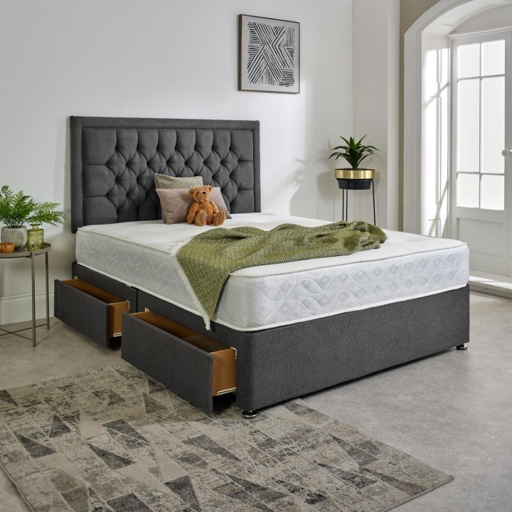 Dove Grey Serenity Divan Bed Set