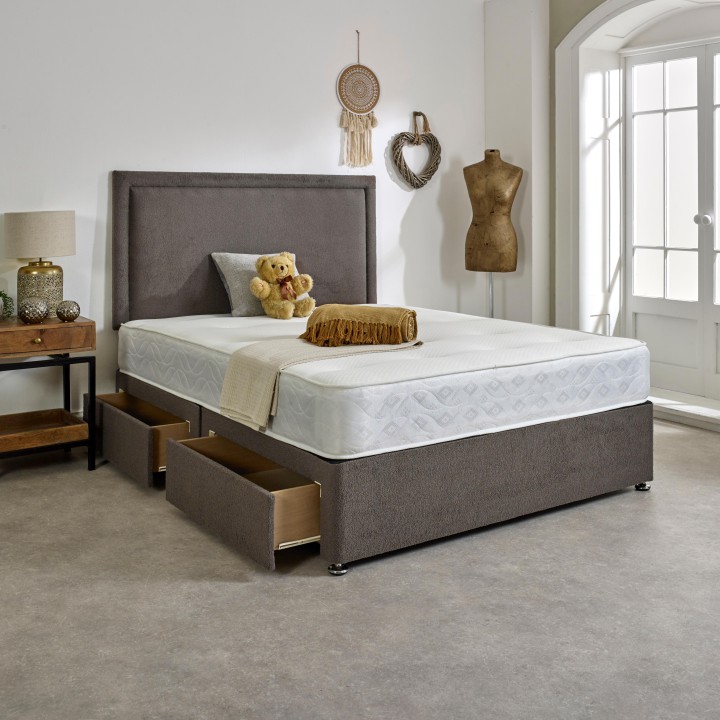 Plush Teddy Cloud Divan Bed – Upholstered Orthopaedic Divan