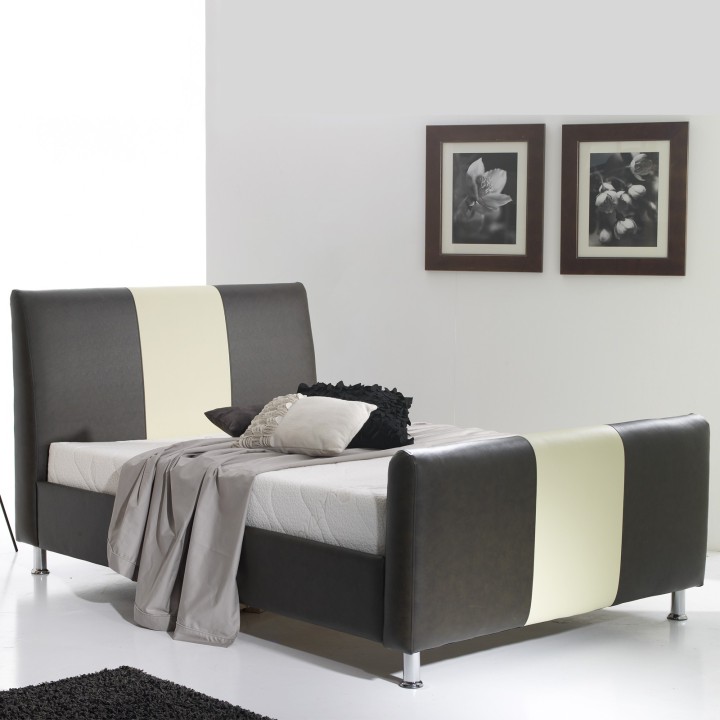 Hf4you Rafi Espresso & White PVC Bed