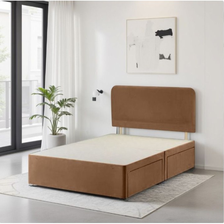 Hf4you Suede Divan Base With Drawers