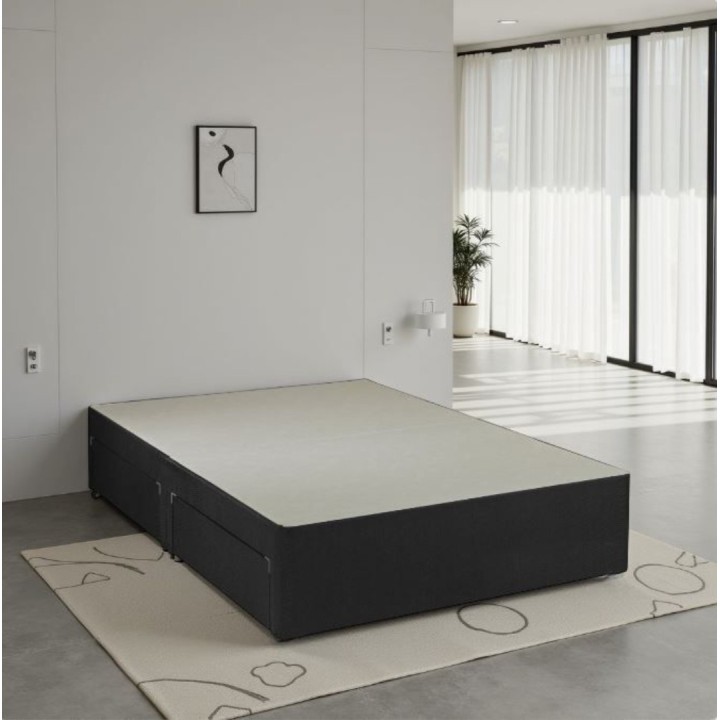 Hf4you Fabric Divan Bed Base With Drawers