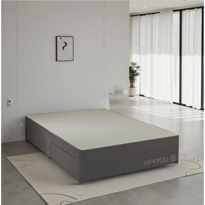 Hf4you Fabric Divan Bed Base With Drawers