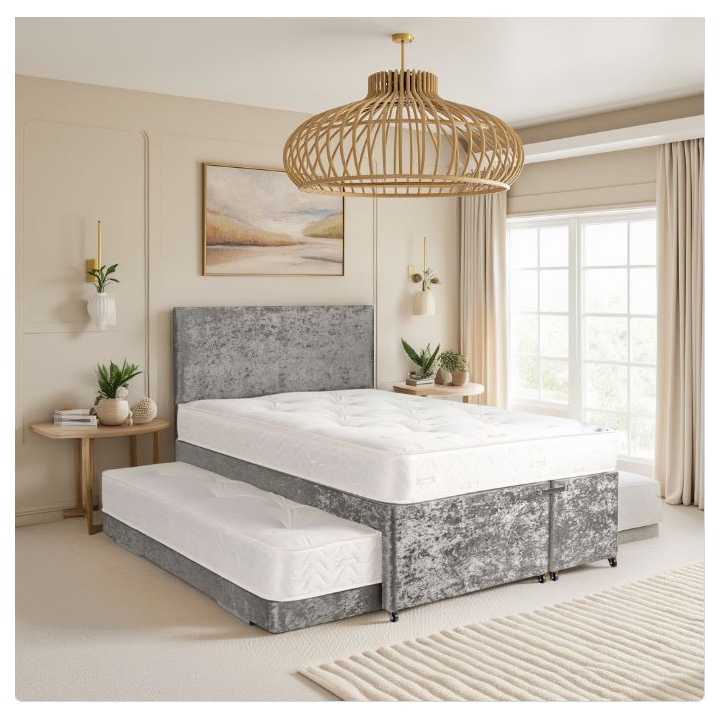 Berlin Crushed Velvet Double Guest Bed
