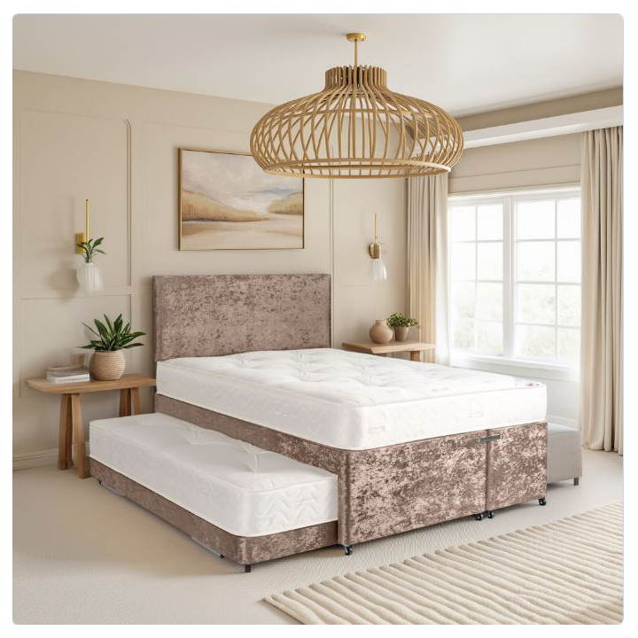Berlin Crushed Velvet Double Guest Bed