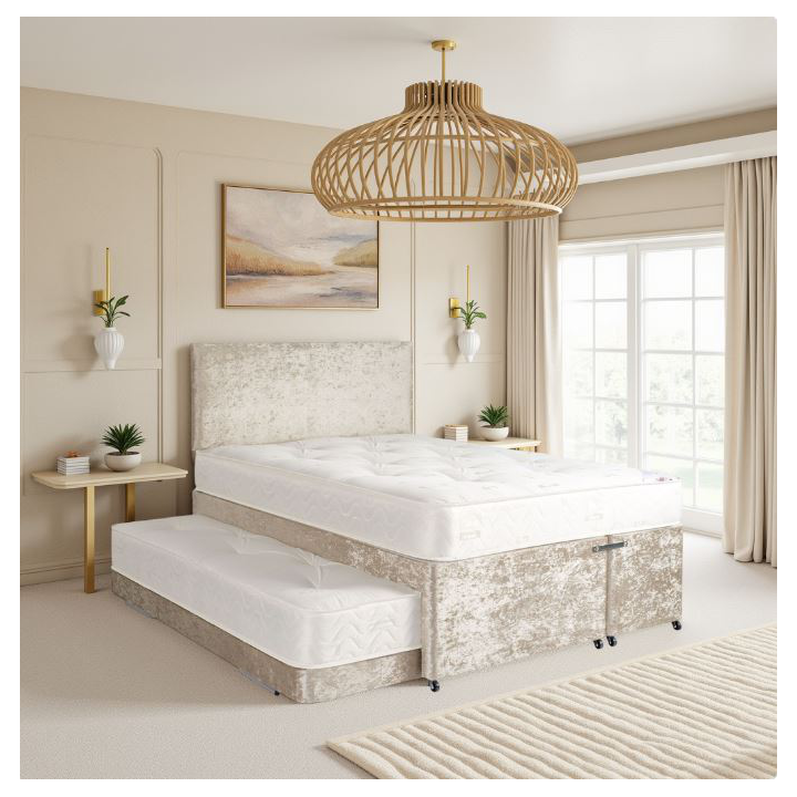 Berlin Crushed Velvet Double Guest Bed